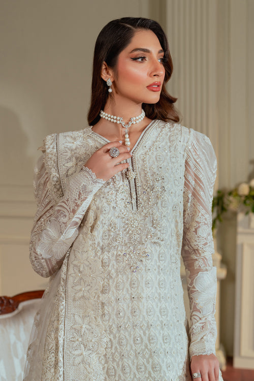 Baroque Chantelle Embroidered Chiffon Unstitched 3Pc Suit EC-02