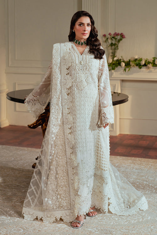 Baroque Chantelle Embroidered Chiffon Unstitched 3Pc Suit EC-02