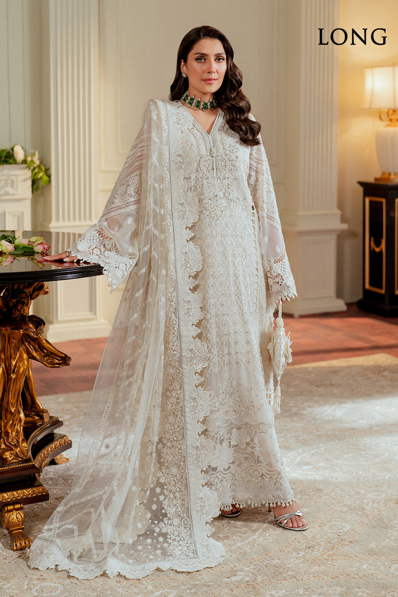 Baroque Chantelle Embroidered Chiffon Unstitched 3Pc Suit EC-02