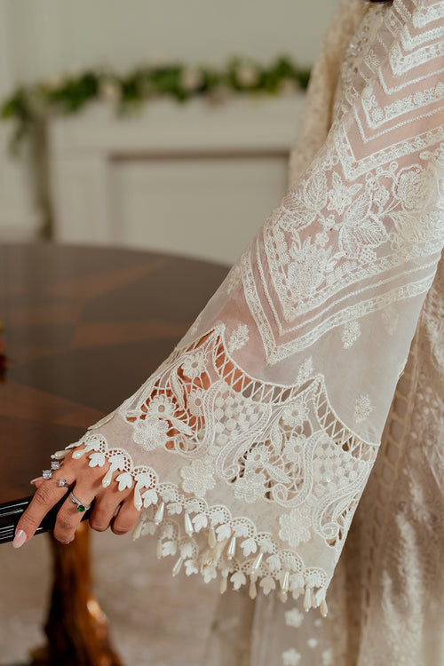 Baroque Chantelle Embroidered Chiffon Unstitched 3Pc Suit EC-02
