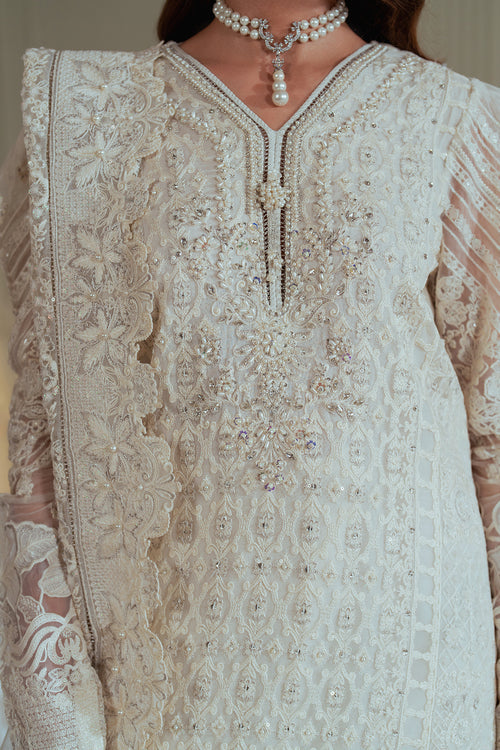 Baroque Chantelle Embroidered Chiffon Unstitched 3Pc Suit EC-02
