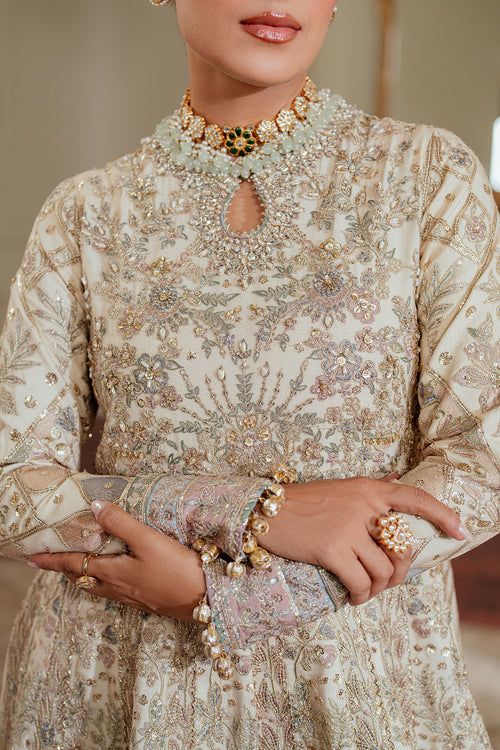 Baroque Chantelle Embroidered Net Unstitched 3Pc Suit EC-06