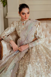 Baroque Chantelle Embroidered Net Unstitched 3Pc Suit EC-06