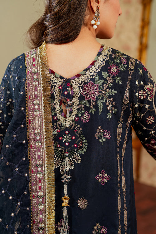 Baroque Chantelle Embroidered Raw Silk Unstitched 3Pc Suit EC-07