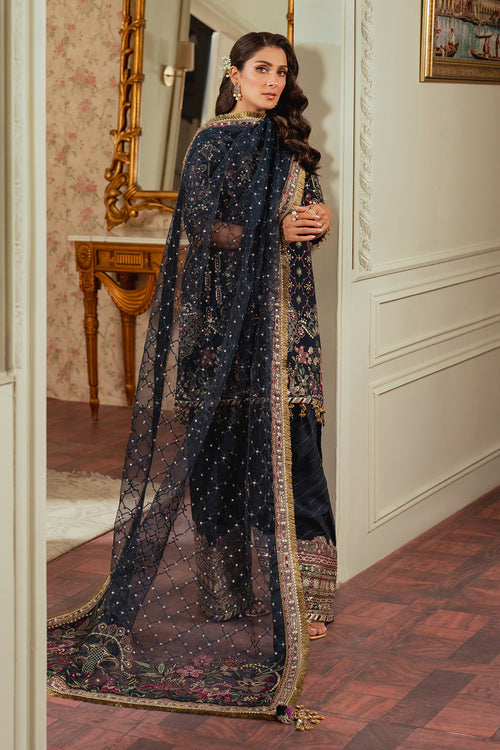 Baroque Chantelle Embroidered Raw Silk Unstitched 3Pc Suit EC-07