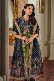 Baroque Chantelle Embroidered Raw Silk Unstitched 3Pc Suit EC-07