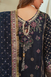 Baroque Chantelle Embroidered Raw Silk Unstitched 3Pc Suit EC-07