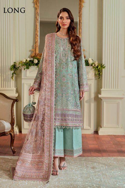 Baroque Chantelle Embroidered Zari Net Unstitched 3Pc Suit EC-08