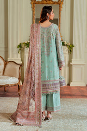 Baroque Chantelle Embroidered Zari Net Unstitched 3Pc Suit EC-08