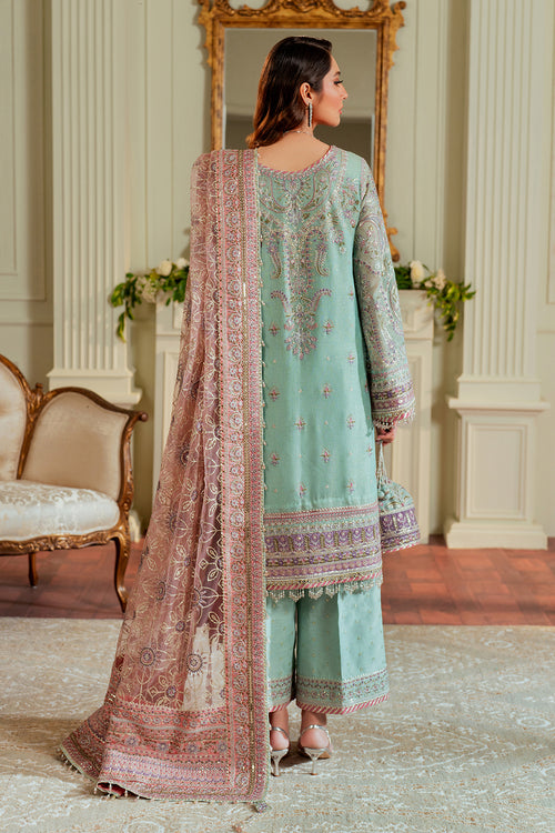 Baroque Chantelle Embroidered Zari Net Unstitched 3Pc Suit EC-08