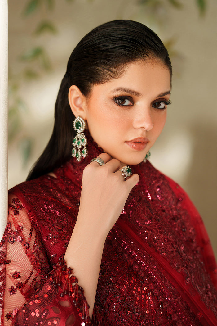 Baroque Chantelle Embroidered Net Unstitched 3Pc Suit CH14-01