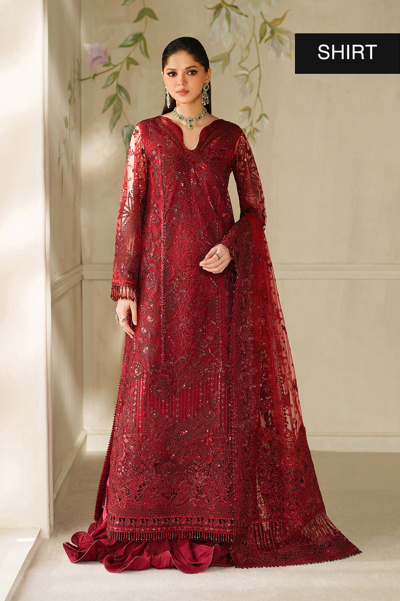 Baroque Chantelle Embroidered Net Unstitched 3Pc Suit CH14-01