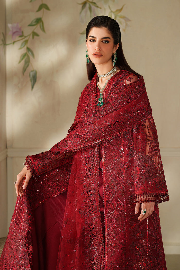 Baroque Chantelle Embroidered Net Unstitched 3Pc Suit CH14-01