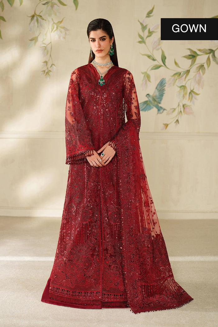 Baroque Chantelle Embroidered Net Unstitched 3Pc Suit CH14-01