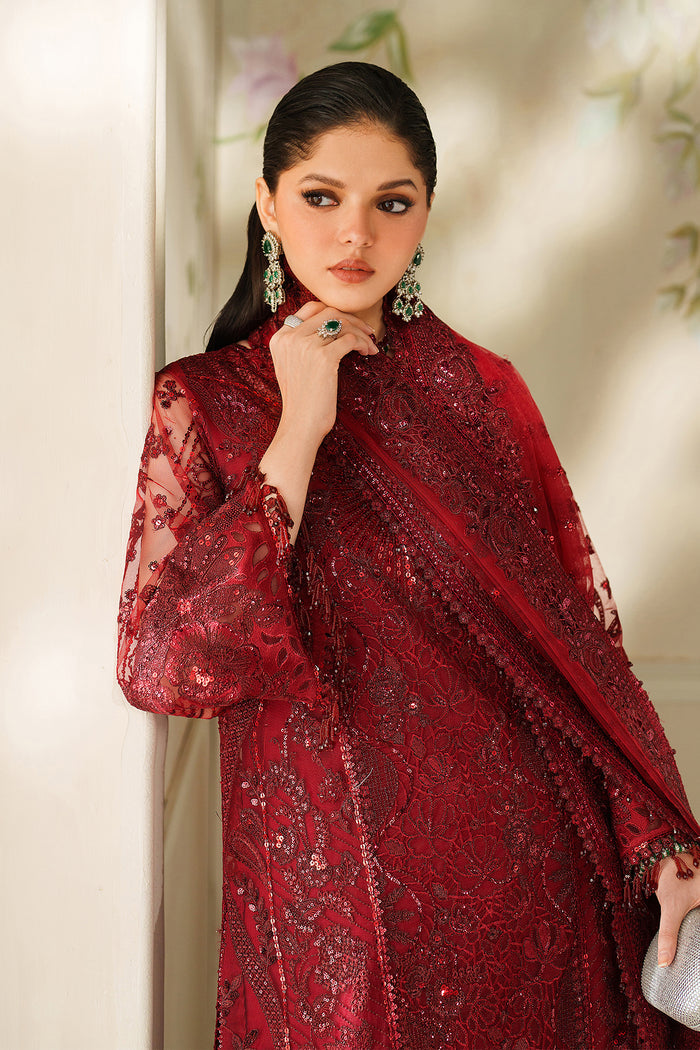 Baroque Chantelle Embroidered Net Unstitched 3Pc Suit CH14-01