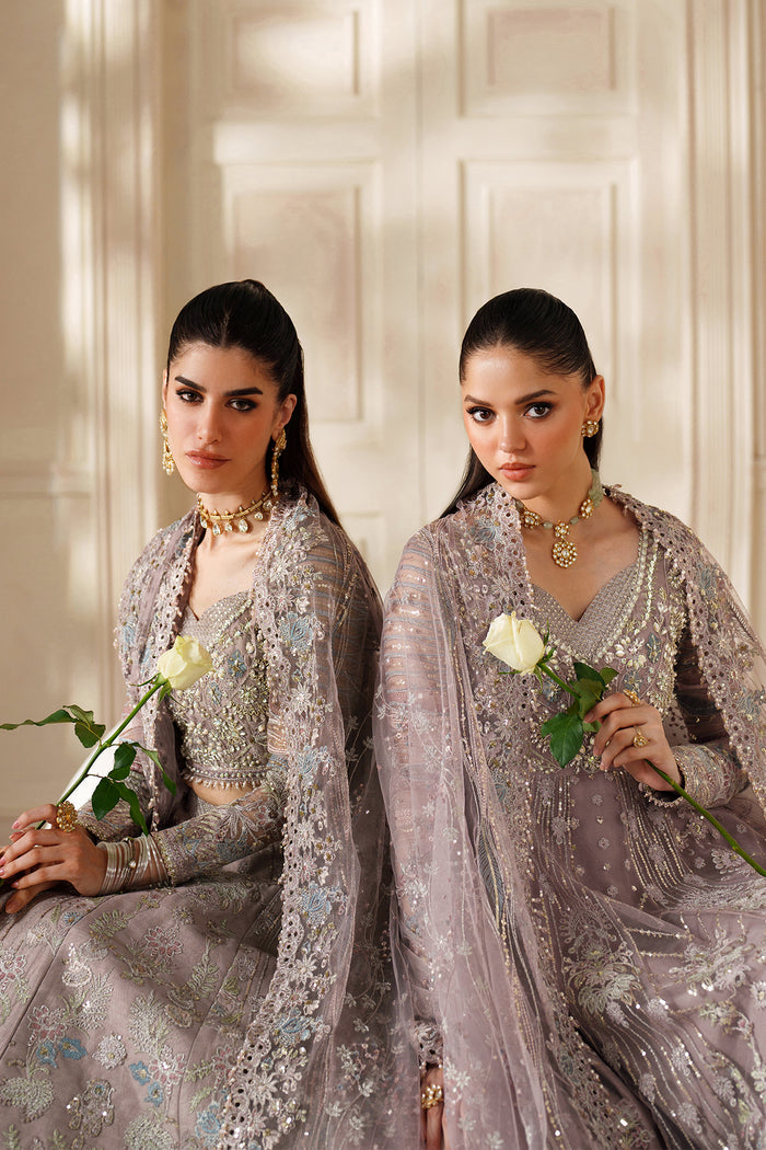 Baroque Chantelle Embroidered Net Unstitched 3Pc Suit CH14-04