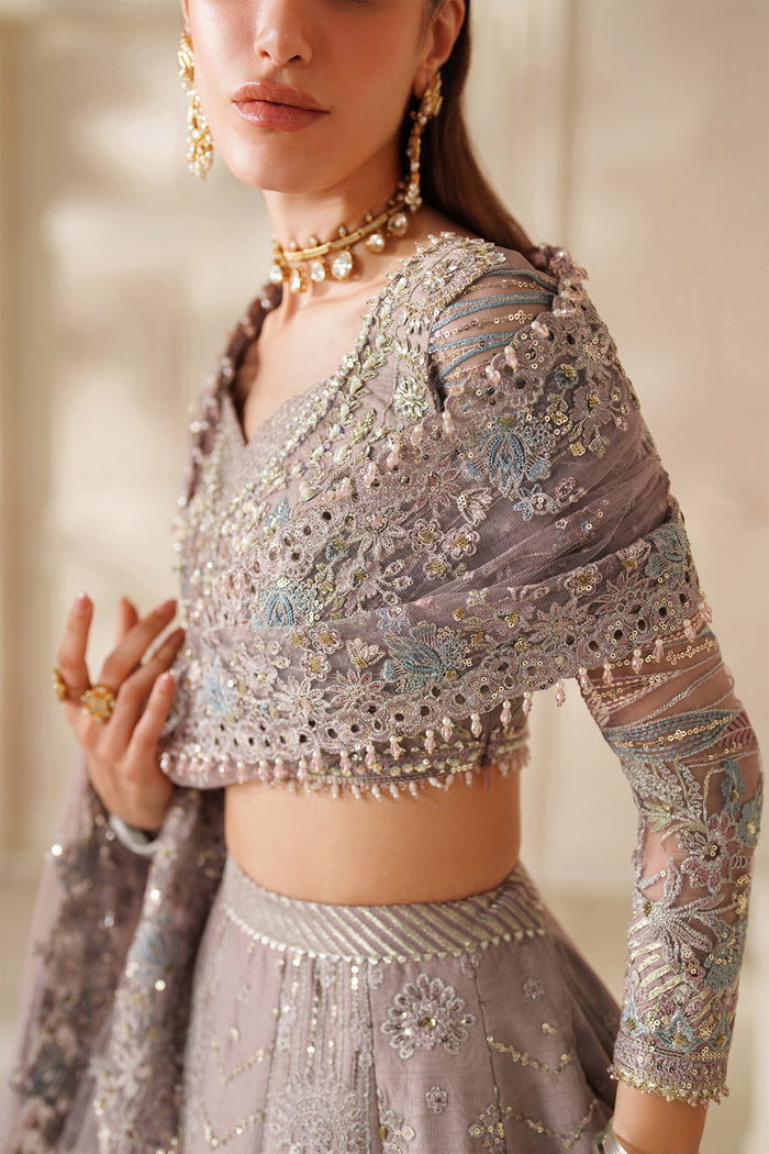 Baroque Chantelle Embroidered Net Unstitched 3Pc Suit CH14-04