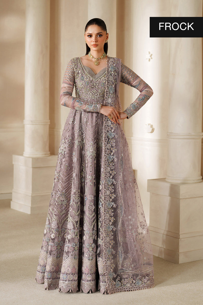 Baroque Chantelle Embroidered Net Unstitched 3Pc Suit CH14-04