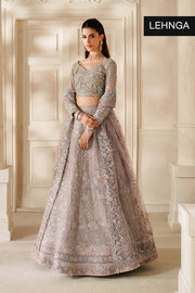 Baroque Chantelle Embroidered Net Unstitched 3Pc Suit CH14-04