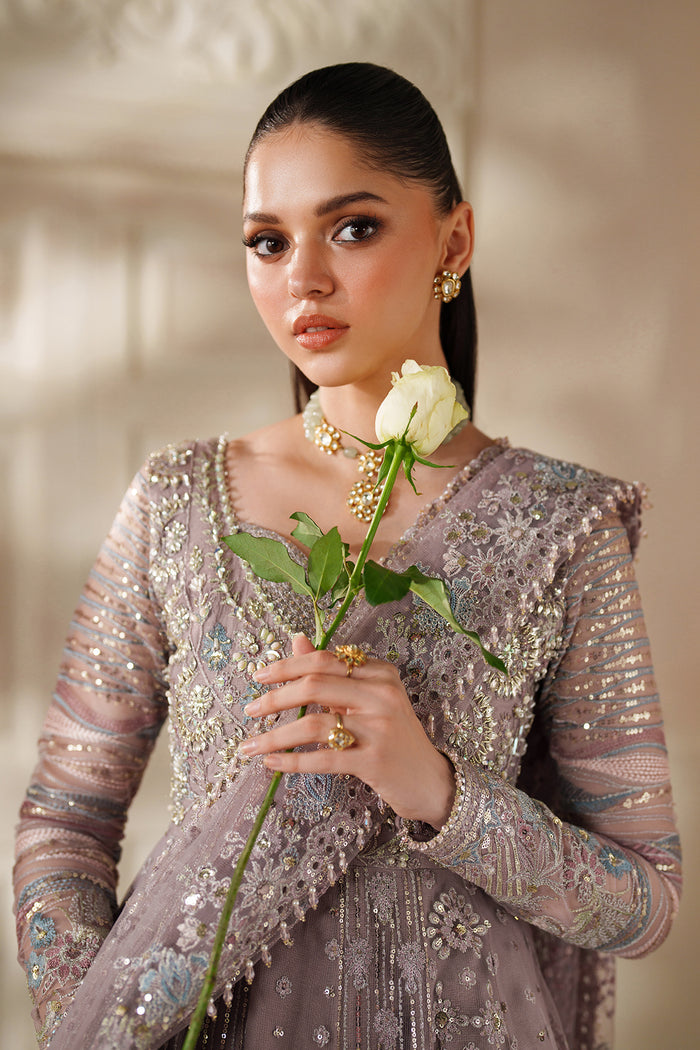 Baroque Chantelle Embroidered Net Unstitched 3Pc Suit CH14-04