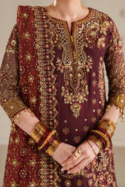 Baroque Chantelle Embroidered Chiffon Unstitched 3Pc Suit CH14-07