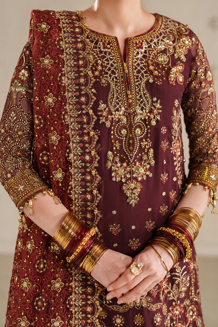 Baroque Chantelle Embroidered Chiffon Unstitched 3Pc Suit CH14-07