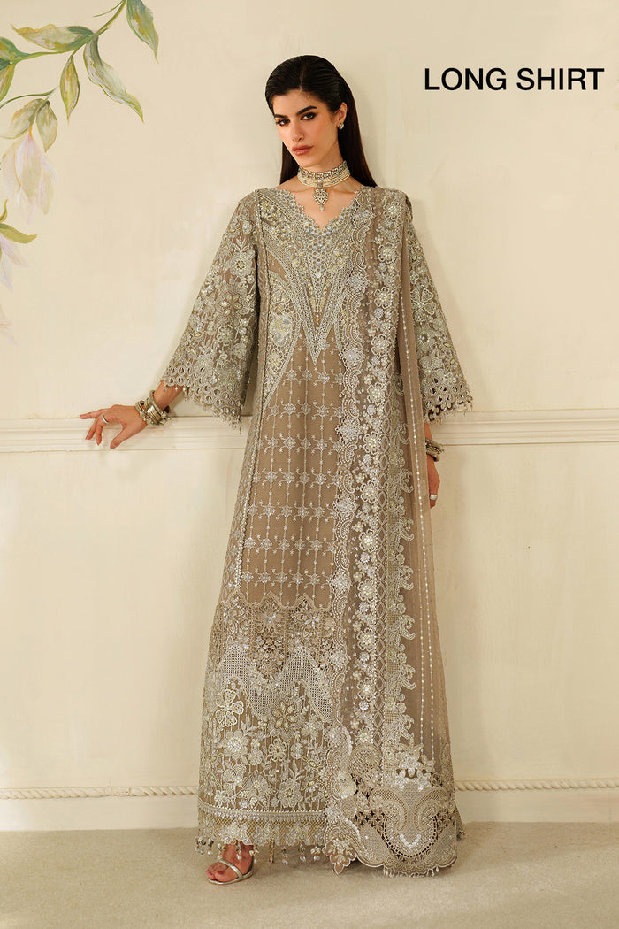 Baroque Chantelle Embroidered Chiffon Unstitched 3Pc Suit CH14-08