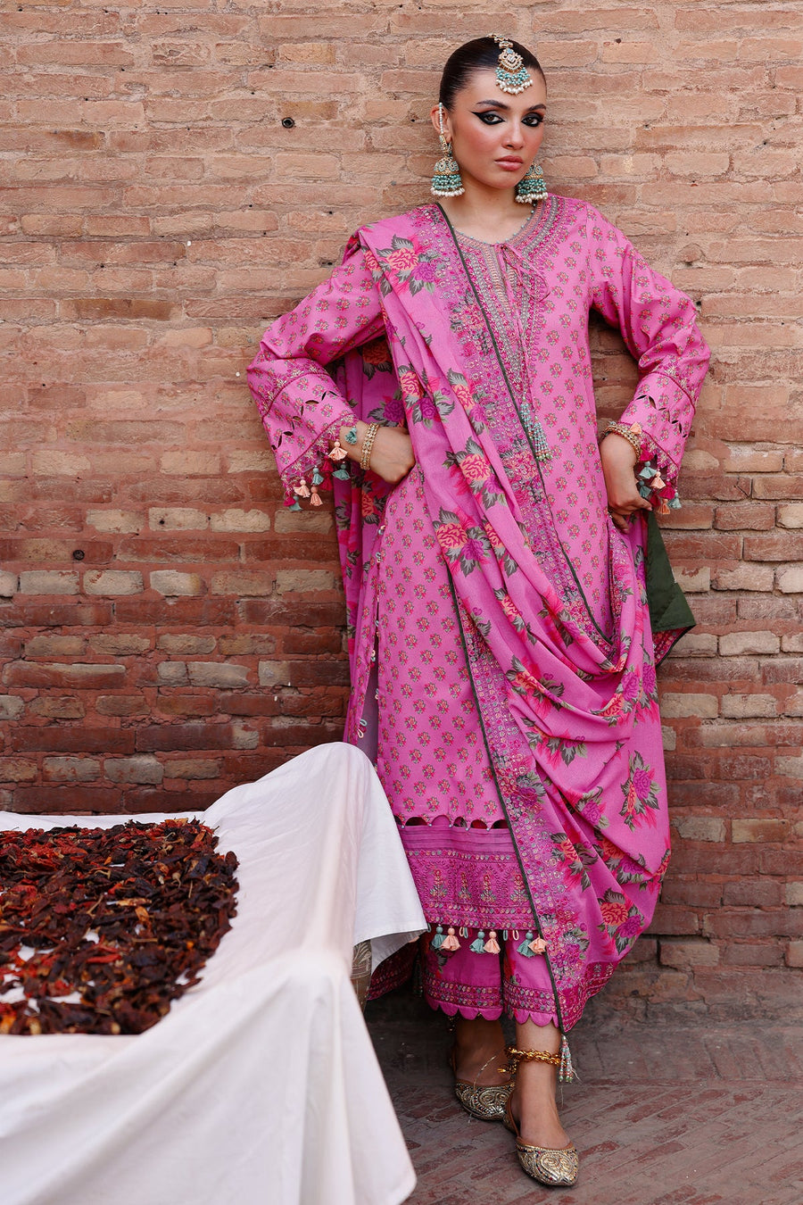 Charizma Summer Lawn Unstitched Embroidered 3Pc Suit CH6-01