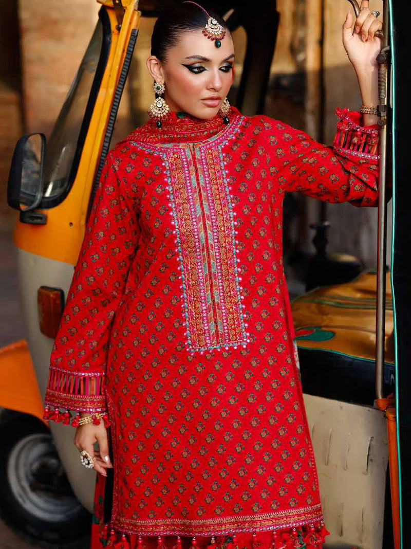 Charizma Summer Lawn Unstitched Embroidered 3Pc Suit CH6-03