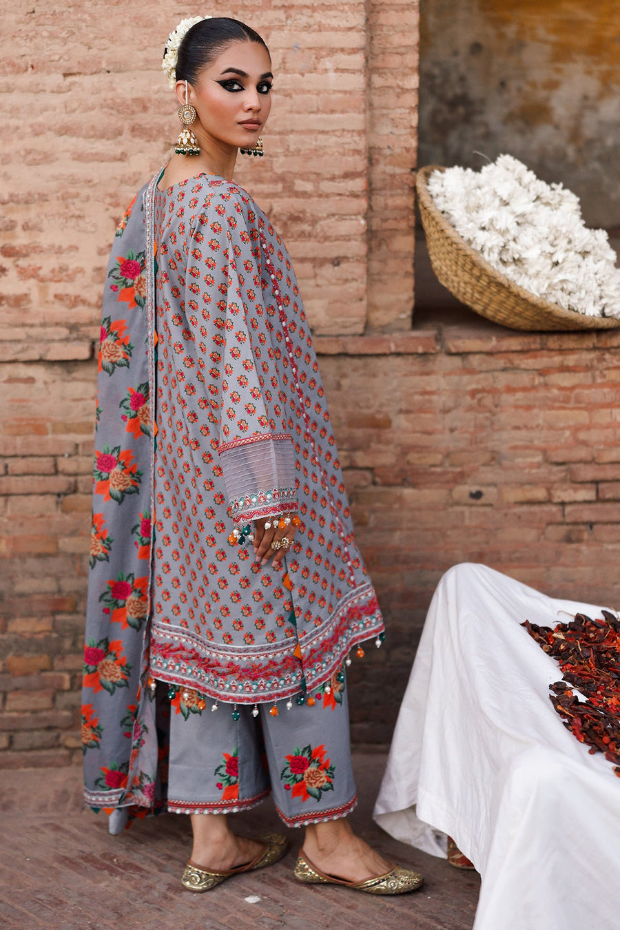 Charizma Summer Lawn Unstitched Embroidered 3Pc Suit CH6-04