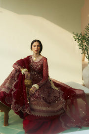 Zara Shahjahan Lovent Embroidered Organza Unstitched 3Pc Suit D-03 CHERIE