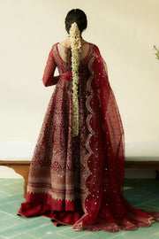 Zara Shahjahan Lovent Embroidered Organza Unstitched 3Pc Suit D-03 CHERIE