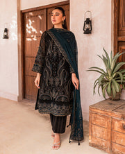 Xenia Formals Unstitched Luxury Embroidered Chiffon 3Pc Suit - CIYA
