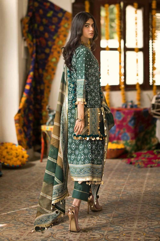 Gul Ahmed Chunri Embroidered Lawn Unstitched 3Pc Suit CL-42003B