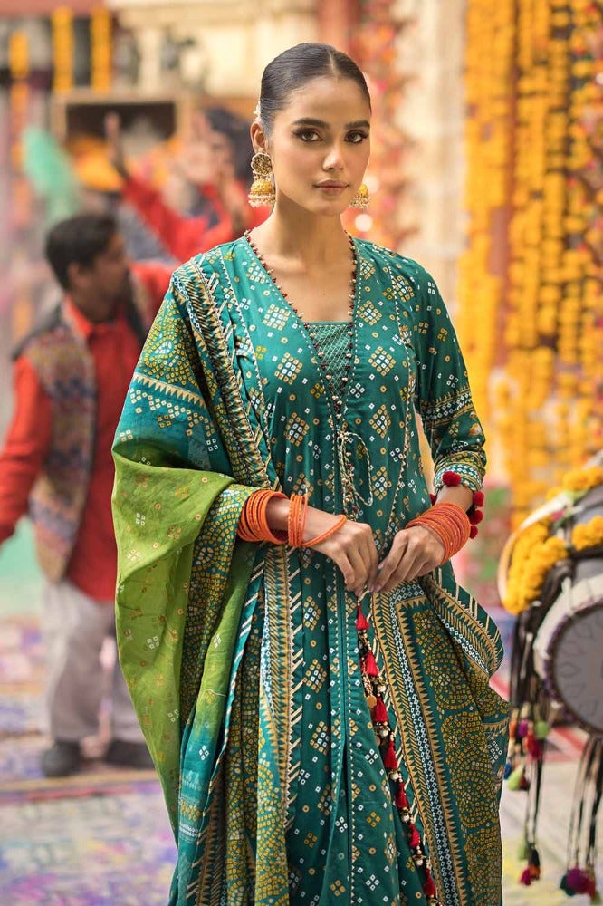 Gul Ahmed Chunri Embroidered Lawn Unstitched 3Pc Suit CL-42004B