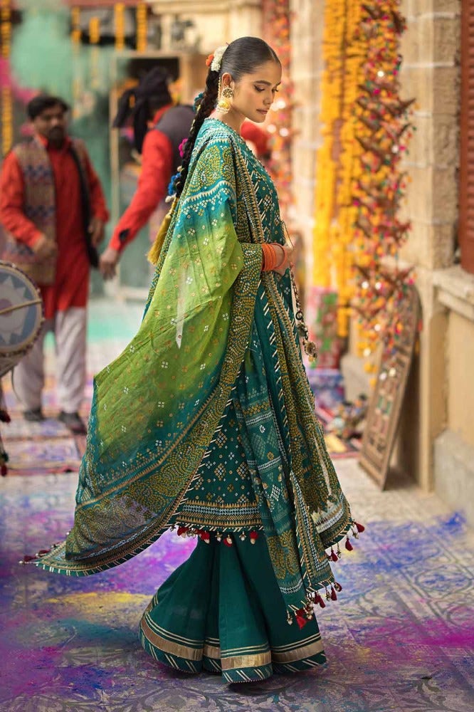 Gul Ahmed Chunri Embroidered Lawn Unstitched 3Pc Suit CL-42004B