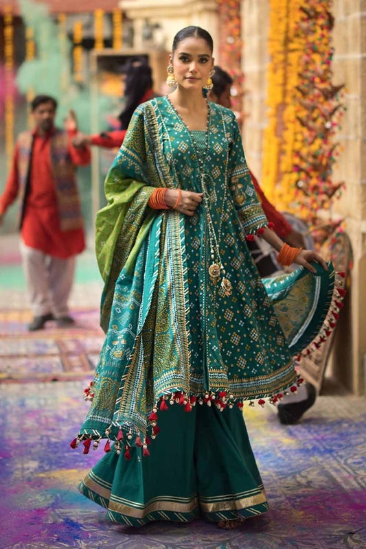 Gul Ahmed Chunri Embroidered Lawn Unstitched 3Pc Suit CL-42004B