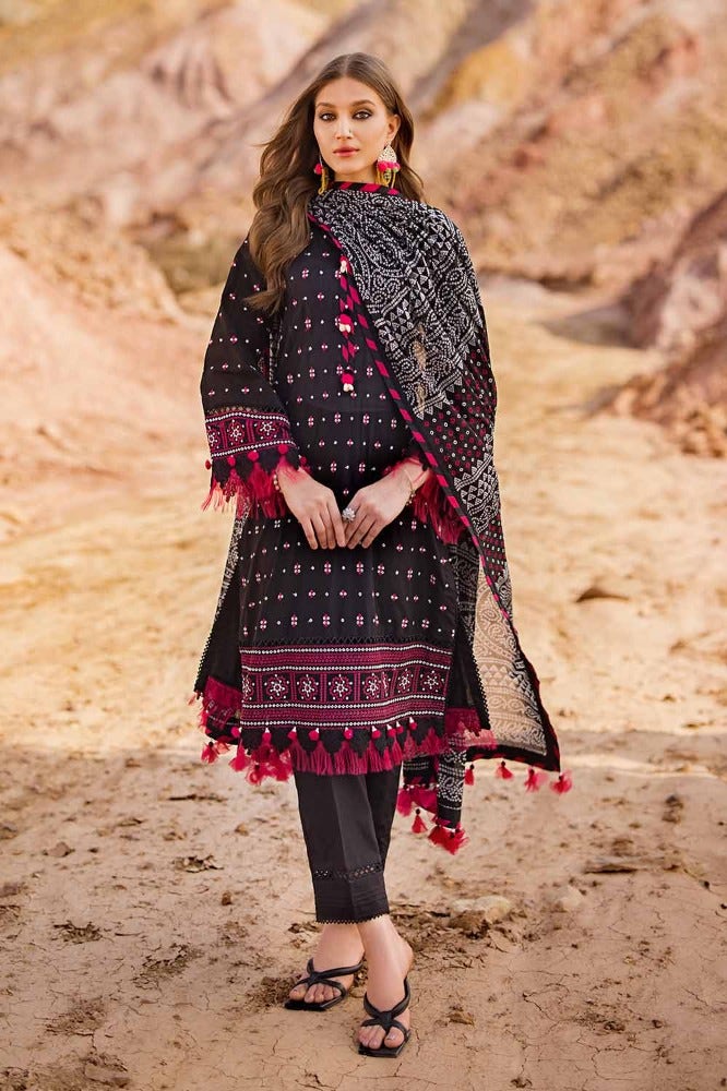 Gul Ahmed Chunri Embroidered Lawn Unstitched 3Pc Suit CL-42005