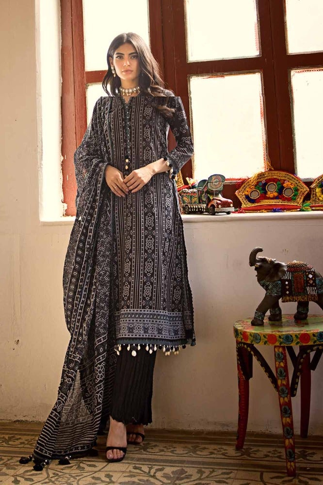 Gul Ahmed Chunri Embroidered Lawn Unstitched 3Pc Suit CL-42009B