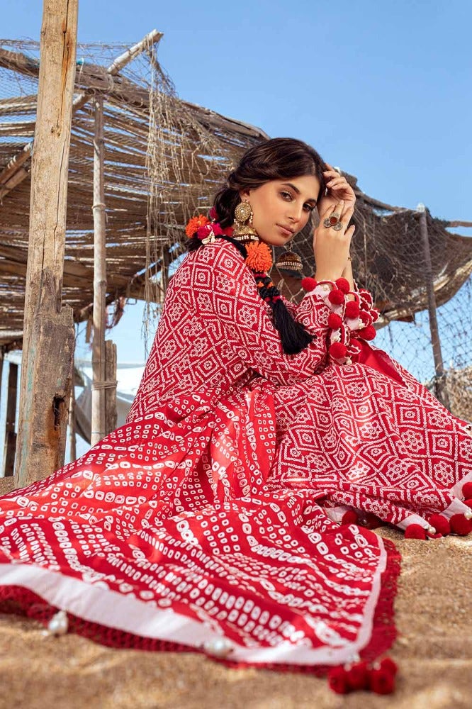 Gul Ahmed Chunri Embroidered Lawn Unstitched 3Pc Suit CL-42010A