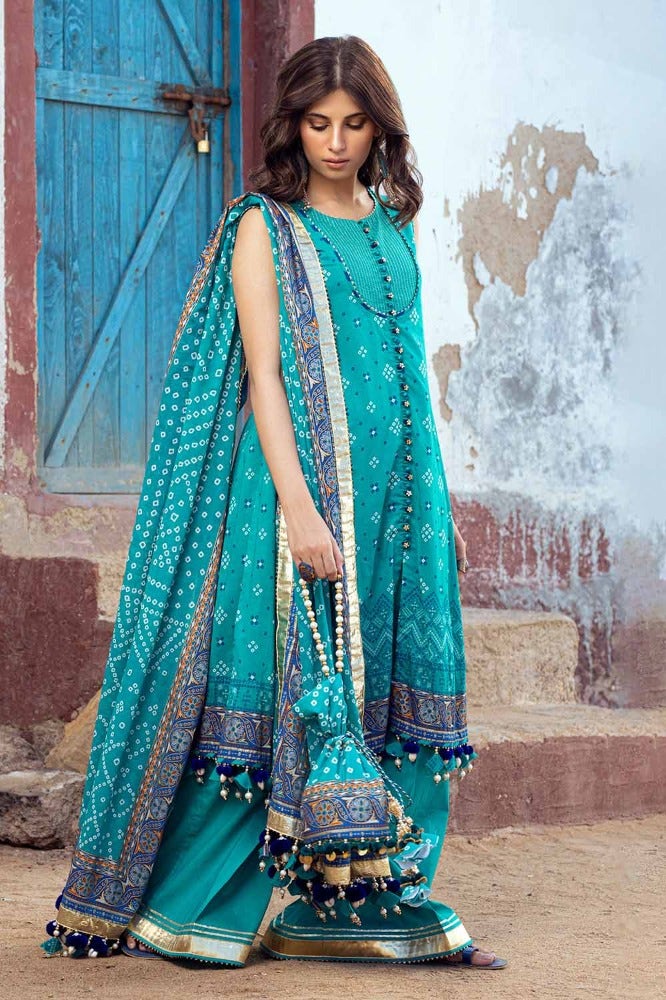 Gul Ahmed Chunri Embroidered Lawn Unstitched 3Pc Suit CL-42013A