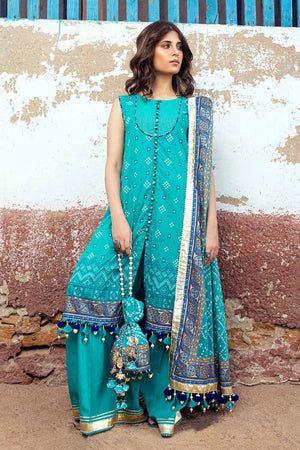 Gul Ahmed Chunri Embroidered Lawn Unstitched 3Pc Suit CL-42013A