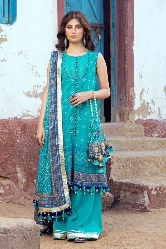 Gul Ahmed Chunri Embroidered Lawn Unstitched 3Pc Suit CL-42013A