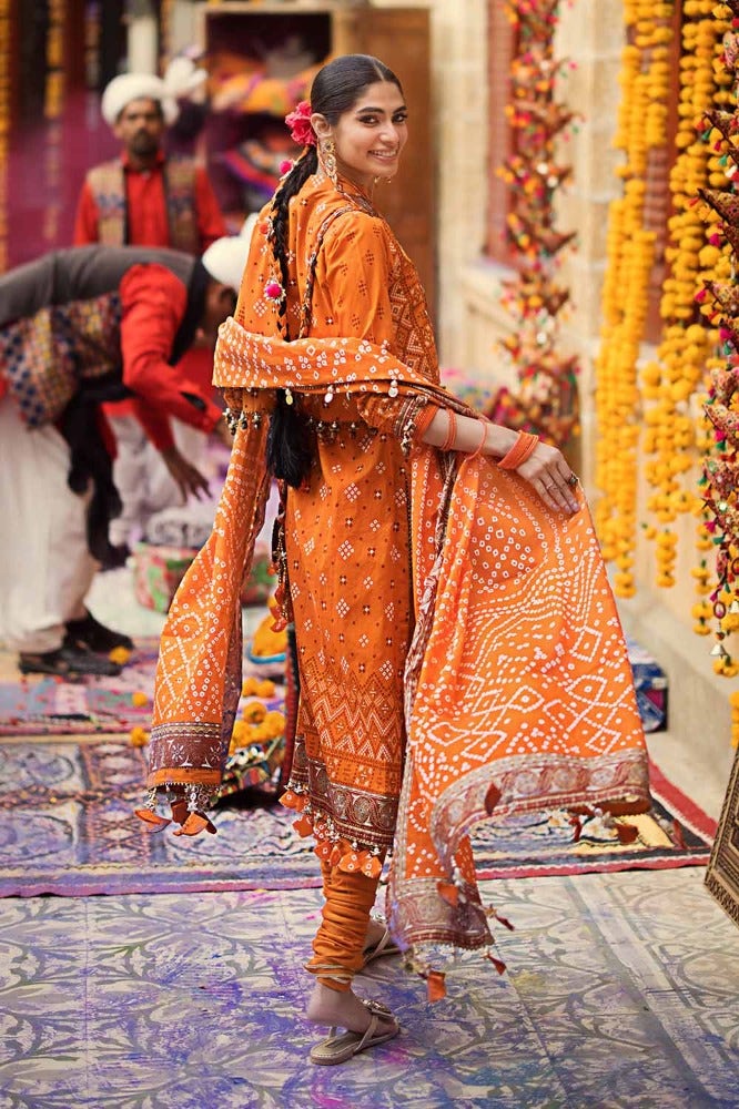 Gul Ahmed Chunri Embroidered Lawn Unstitched 3Pc Suit CL-42013B