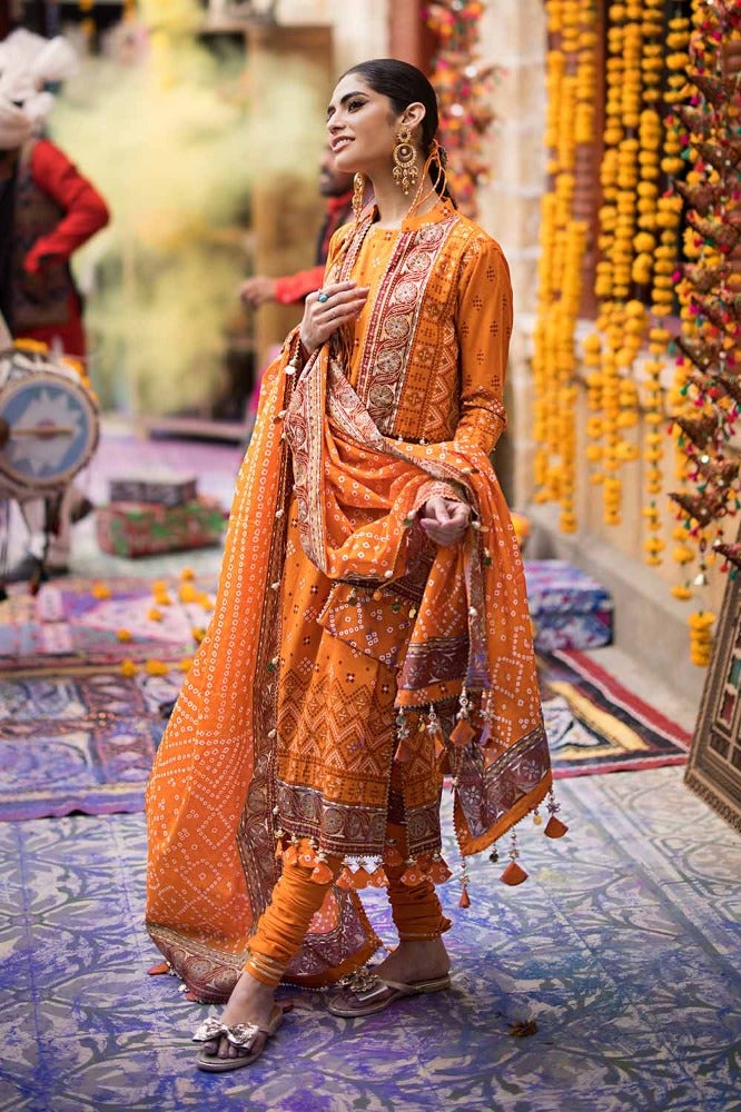 Gul Ahmed Chunri Embroidered Lawn Unstitched 3Pc Suit CL-42013B
