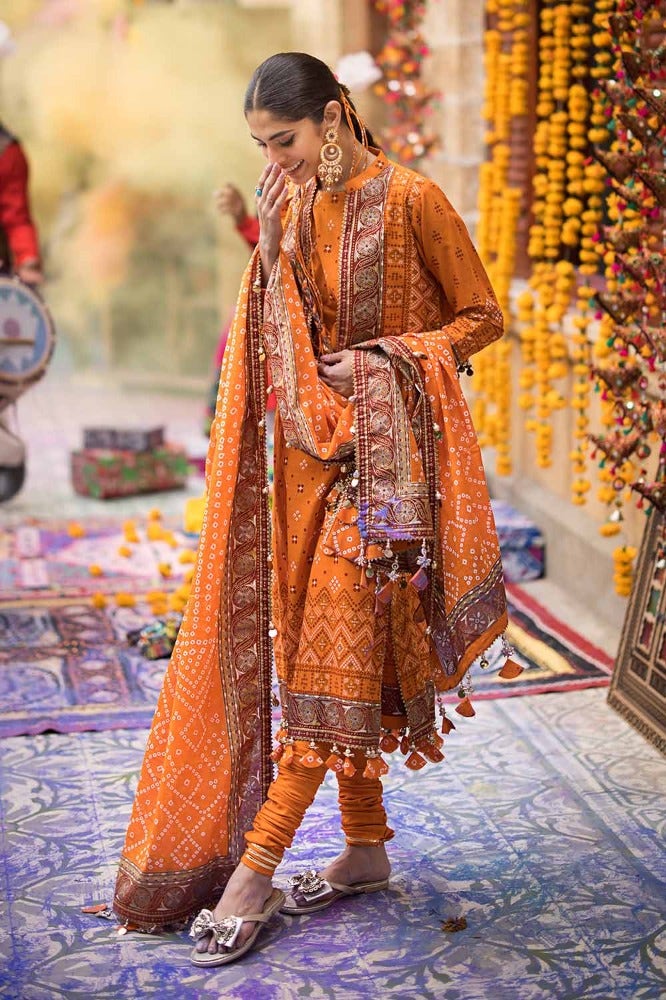 Gul Ahmed Chunri Embroidered Lawn Unstitched 3Pc Suit CL-42013B