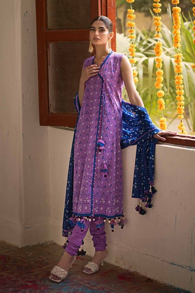 Gul Ahmed Chunri Embroidered Lawn Unstitched 3Pc Suit CL-42016B