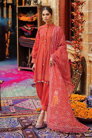 Gul Ahmed Chunri Embroidered Lawn Unstitched 3Pc Suit CL-42017B