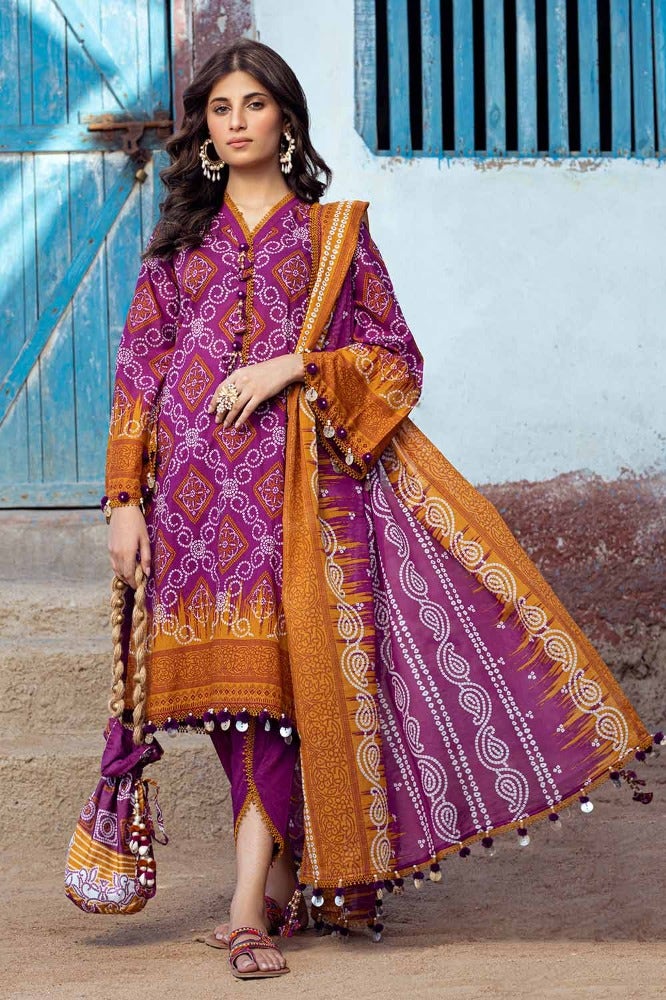 Gul Ahmed Chunri Embroidered Lawn Unstitched 3Pc Suit CL-42018A