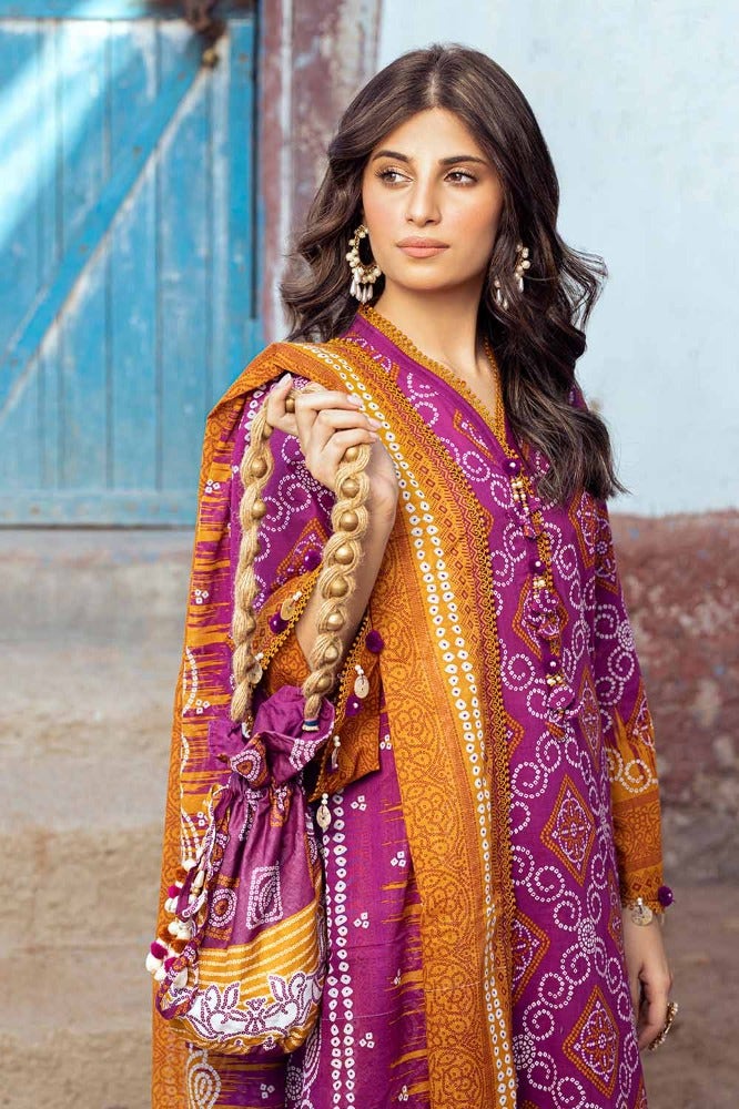 Gul Ahmed Chunri Embroidered Lawn Unstitched 3Pc Suit CL-42018A